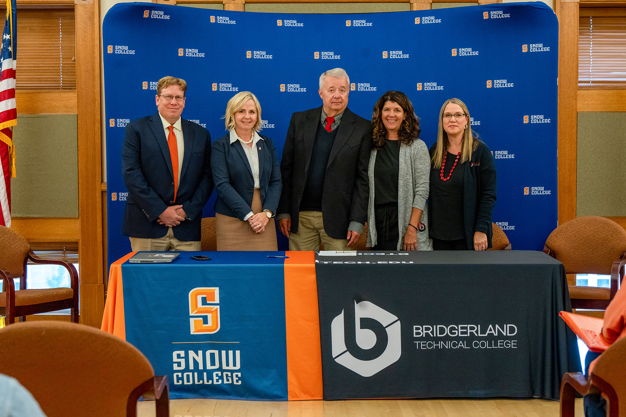 Representatives of Snow College and Bridgerland