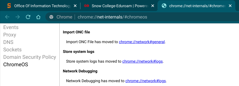 chrome eduroam